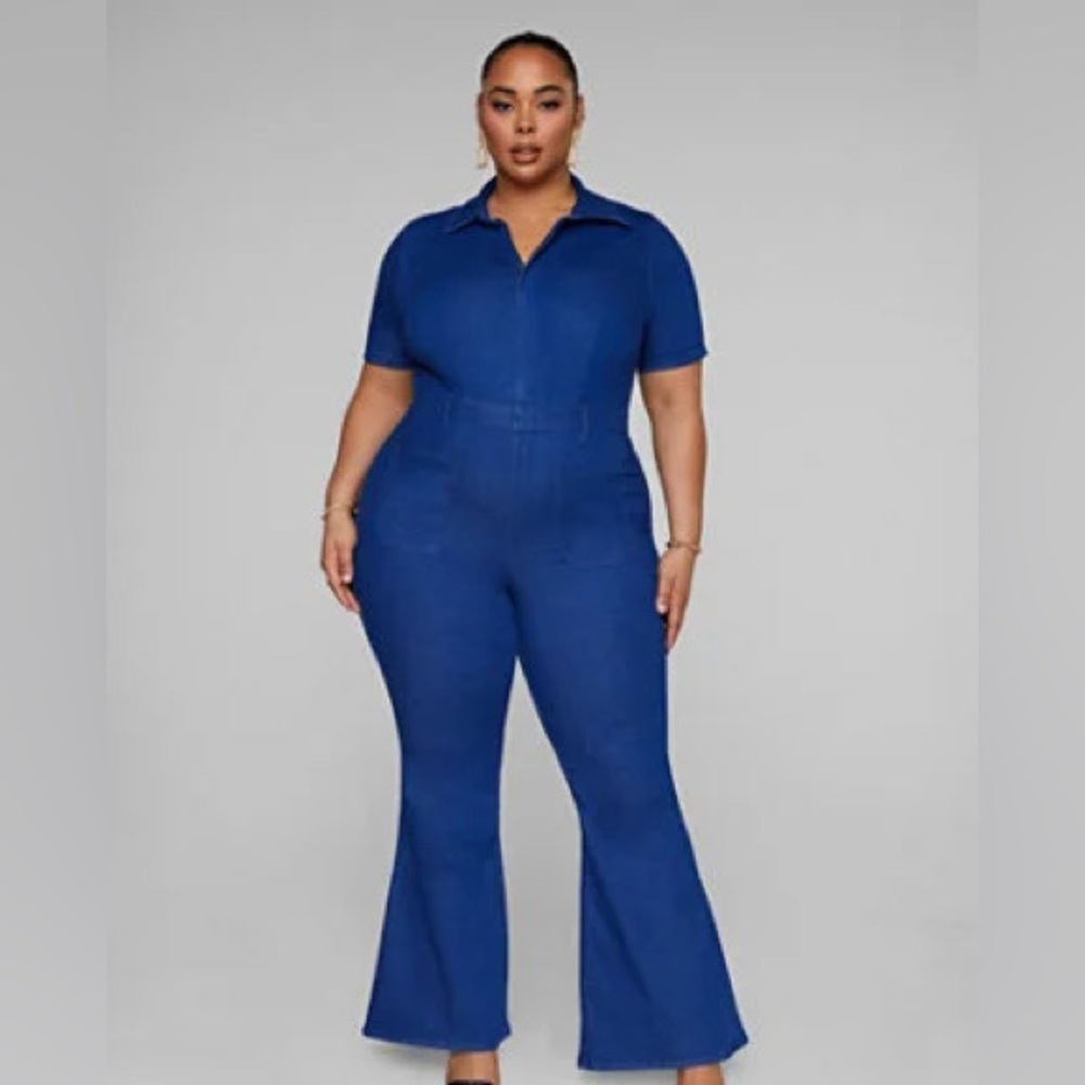 Fashion to Figure x Gabifresh 70s Denim Jumpsuit
